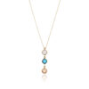Lantisor Aur 14k, Pandantiv de cristal CZ cu Mix de culori