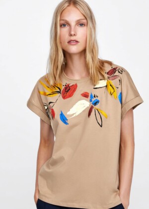 Tricou dama, imprimeu floral